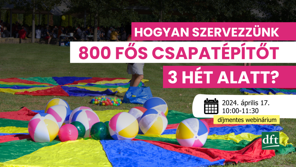 Hogyan szervezzünk 800 fős csapatépítőt 3 hét alatt borító