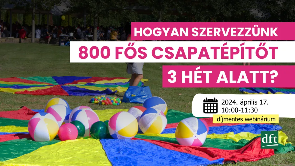 Hogyan szervezzünk 800 fős csapatépítőt 3 hét alatt borító